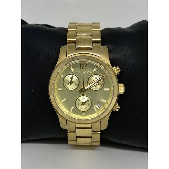 Michael Kors Runway MK5384 Women's Gold Stainless Steel Analog Dial Watch MP857 - Picture 3 of 12